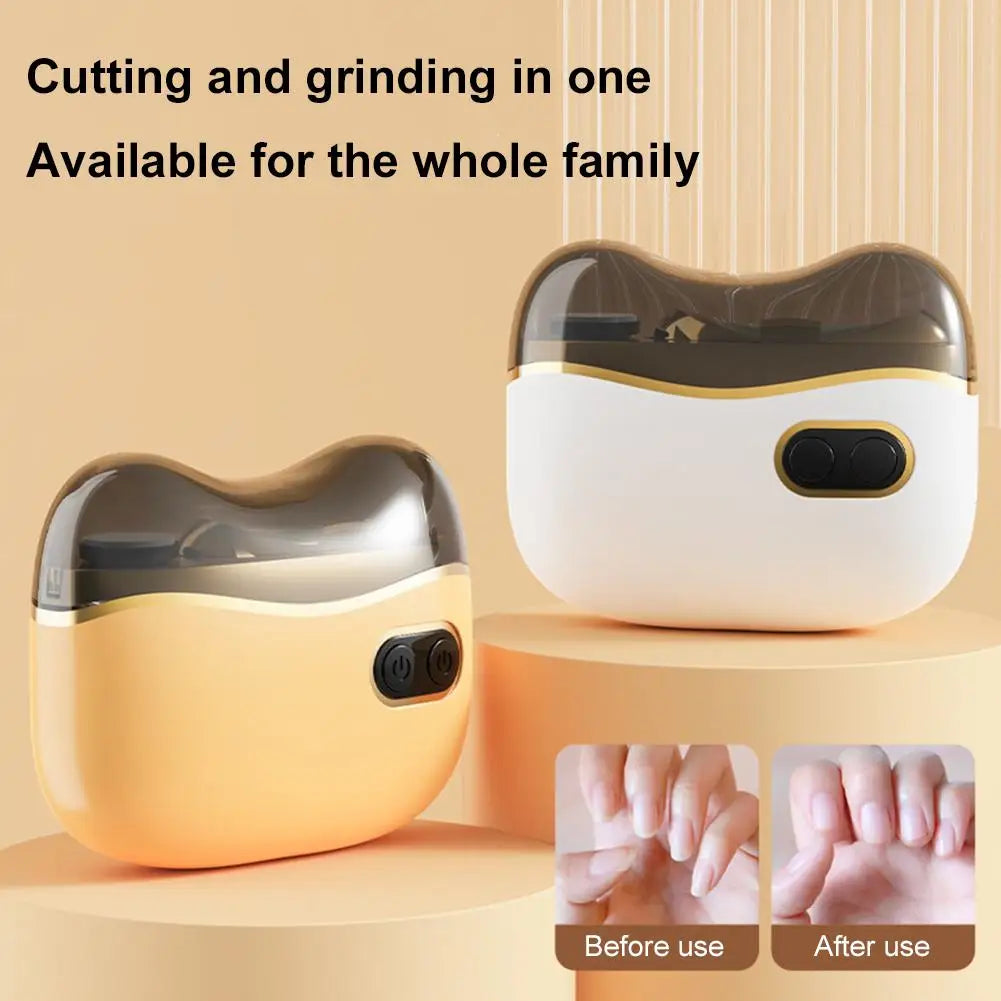 Electric Nail Clipper Polisher, Electric Nail Polishers With Light , File Organizers, for Adult Baby Fingernail Toe Scissors