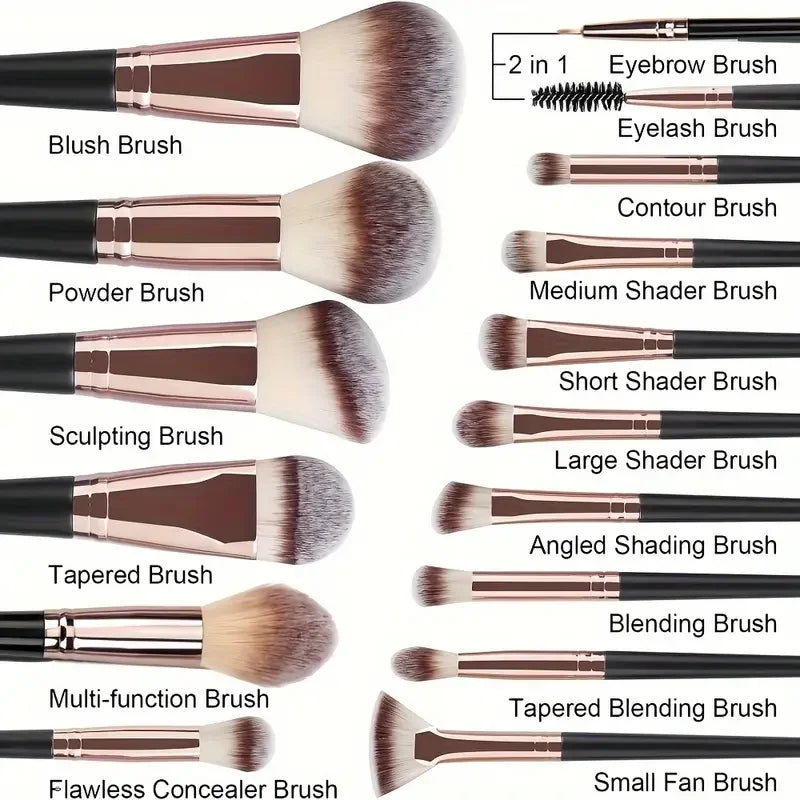 3-20PCS Makeup Brush Set